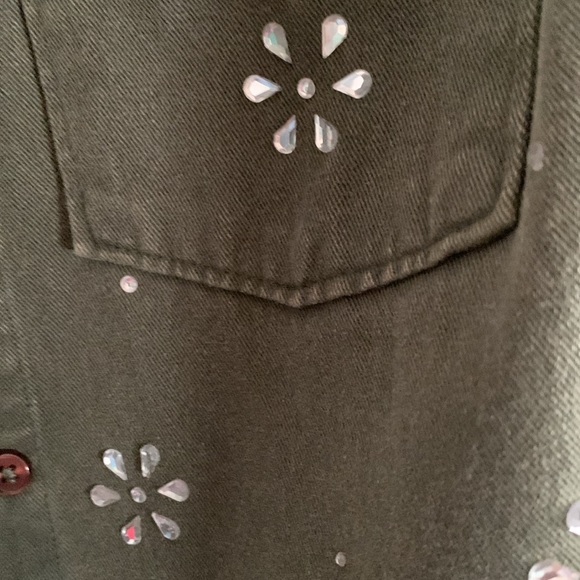 Ella Moss Light Soft Denim Green Jacket - Picture 2 of 4